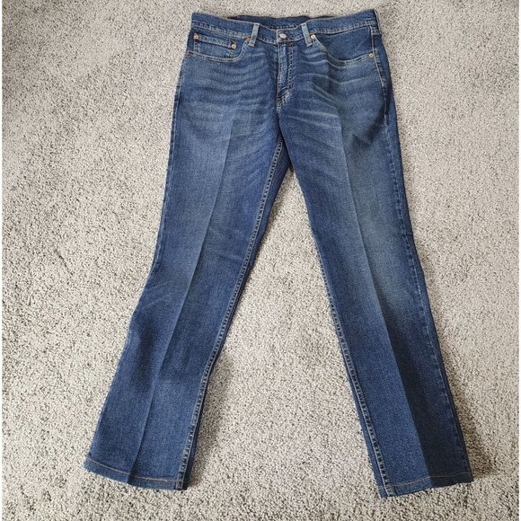Levi's 514 Men's Classic‎ Straight Fit Blue Denim Jeans Size 36X34 - Picture 1 of 10